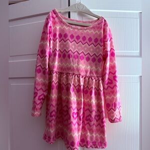 The Children's Place Pink and White Heart Dress. Girls Size Small 5/6